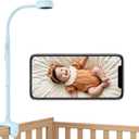 NETVUE Peekababy Baby Camera with Wireless Audio, Adjustable Crib Mount Monitor, Works via 2.4GHz Wi-Fi for Wide Coverage & Stable Connection, Smart App, Two-Way Talk, No Screen (Blue)
