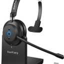 Wireless Headset with Mic for Work, Bluetooth Headphones with Microphone, Computer Headset with Microphone, Bluetooth 5.3 Headset with Charging Base & USB Dongle for PC/Office/Home/Call Center