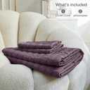 JELLYMONI Purple Duvet Cover Full Size, 3pcs Washed Microfiber Bedding Set, Soft Breathable Seersucker Duvet Cover Set with Zipper Closure and Corner Ties for All Seasons  Purple, Full(80"×90")