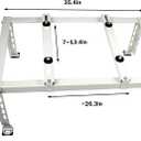 Mini Split Stand Ground Mounting Bracket Pad for 9,000-24,000BTU AC/Heating System/Ductless Air Conditioner,Anti-Vibration Heavy-Duty Vibration Absorber Condenser Adjustable Base 400LBS Load Capacity