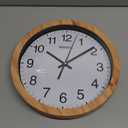 NUOVO 10 Inch Wooden Round Wall Clock Silent & Non-Ticking Retro Wall Clock Operated for Living Room Bedroom Kitchen(26 cm/ 10")