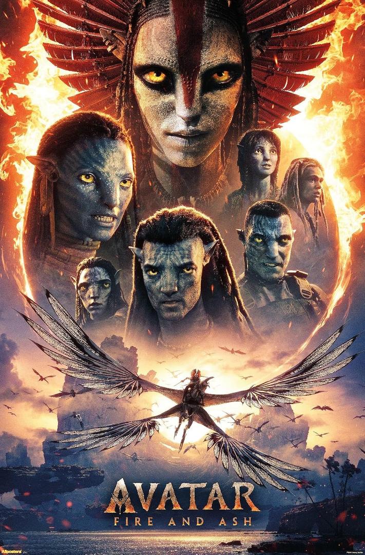 Avatar: Fire and Ash (2025) - One Sheet Wall Poster, 34L" x 22.4W", Premium Unframed Version
