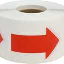 Color Coding Arrow Labels Red for Organizing Inventory 2 x 1 Inch 500 Total Adhesive Stickers