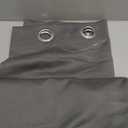 NICETOWN Blackout Doorway Curtain Drape 72 inch Long - Grommet Noise Reducing Thermal Insulated Solid Modern Window Treatments for Bedroom (1 Panel, 66 x 72 Inch, Gray)