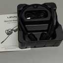 LEVN Open Ear Headphones with Mic, 29g Bluetooth Headset with Microphone, Bluetooth Headphones with Noise Cancelling Mic, Waterproof Non-slip Wireless Headset with Mic for Work, Workout, Driving, Call (Black)