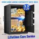 3.3 Cuft Large Home Safe , Digital Safe Box with Smart Alarm System
Anti-Theft Cabinet Safe, Removable Shelf & Mute Mode, Safe for Documents, Jewelry, Cash & Valuables