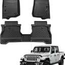 Custom for 2020-2025 2026 Jeep Gladiator JT Floor Mats 2 Rows All Weather Protection TPE for Jeep Gladiator Accessories (Floor Mats)