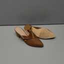 Syktkmx Women's Cutout Backless Mules Slip On Closed Toe Chunky Stacked Heeled Sandals Size 9