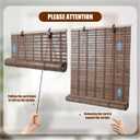 51" x 72" Bamboo Roman Shades, Blackout Window Blinds