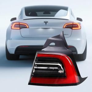 4-PIN LED Right Outer Brake Tail Lamp, Compatible with Tesla Model 3/Model Y 2020-2023, OE Replacement 150208700D 107739800F TA2805101