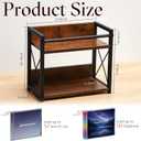 CroBlissful 2-tier CD Holder CD Storage Rack for Display Countertop Media Organizer with Display Top Shelf for Home Office Living Room Kitchen, Music Enthusiasts, Holds up to 57 Standard Cases