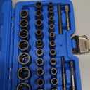 DISEN 33 PCS Bolt Extractor Kit Set, 1/4" & 3/8" Bolt and Nut Remover Set CR-MO Steel Extraction Socket Set with Storage Case Drive Lug Nut Removal Tool for Rusted, Damaged, Round Bolt Nuts Screws