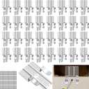 moonoom 32 Pack Drywall Repair Clips, 1/2 inch Drywall Fastener Clip with 64 Screws, Stainless Steel Wall Patch Clips for Damaged Walls Repairing