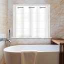 YISURE Plastic Frosted PEVA Bathroom Window Curtain, No Hook Needed Narrow Small Short Peva Privacy Shower Curtain for Shower Room, Width 48 x Length 48 Inch