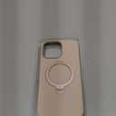 TORRAS Magnetic for iPhone 16 Pro Max Case Silicone with Stand, Fit for MagSafe, 360 Ring Stand with Camera Control, Ostand Q3 Silicone Rubber Soft Case for iPhone 16 Pro Max 6.9'', Dune Beige