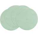 Floroom 15 Inch Round Braided Placemats Set of 4, Washable Heat Resistant Cotton Polyester Circle Place Mats for Kitchen Dining Table - Sage Green