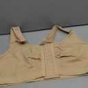 BRABIC Post Surgery Front Closure Bras for Women Full Coverage Compression Mastectomy Wireless Bra with Adjustable Straps (3X-Large, Beige)