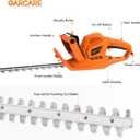 GARCARE 500W Corded Hedge Trimmer 20" Dual Action 3/4" Branch Cutting