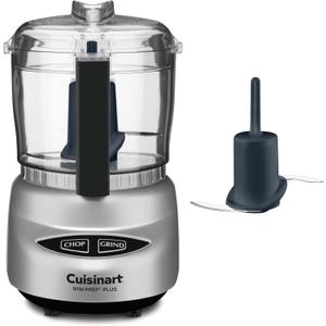 Cuisinart Mini-Prep Plus Food Processor, 24-Ounce Mini Food Processor to Chop Herbs, Vegetables, and Hard Cheese, 24-Ounce Work Bowl, Reversible Stainless Steel Blade, DLC-2ABC, Brushed Chrome