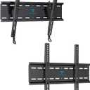 PERLESMITH Tilting TV Wall Mount Low Profile for Most 23-60 inch TVs with VESA 400x400mm up to 115lbs PSMTK1, Fixed TV Wall Mount for Most 26-60 inch TVs up to 115lb with Max VESA 400x400mm PSML1