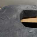 HOMBYS Extra Large Arm Rest Pillow for Adult Gaming,Lap Desk Pillow,Crochet Pillow for Lap Support,Foam Bed Rest Pillow for Reading (Dark Grey)