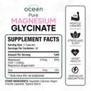 Organics Ocean Pure Magnesium Glycinate with Zinc - Maximum Strength Chelated Magnesium Supplement for Women and Men for Muscle Cramps and Sleep Support - 2 Bottles EXP: 12/2030