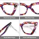 Zeelool Cat Eye Glasses for Women Frame with Non-prescription Clear Lens Pedley ZJGX581550 (Tortoise)