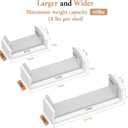 SRIWATANA Floating Shelves Wall Mounted, Solid Wood Wall Shelves, White