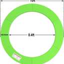 LANGXUN Universal Trampoline Repalcement Safety Pad, 8ft 10ft 12ft 14ft 15ft 16ft Waterproof Surround Spring Foam Cover for Round Frame (10ft)