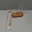 2 in 1 Incense Holder for Sticks with Glass Ash Catcher, Anti-ash Incense Burner for Yoga Meditation Spa Room Decor, Includes Ash Brush