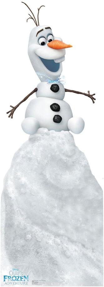 Cardboard People Olaf on Snow Mound Life Size Cardboard Cutout Standup - Olaf's Frozen Adventure (2017 Short Film), One Size