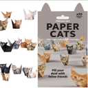 Treayes 3D Origami Paper Cats, 50 Sheets, DIY Art Project for Adults, Desk Decor and Gift for Pet Lovers