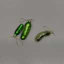 LOULIQIGIFT 3pcs Christmas Pickle Ornaments Hand Blown Glass Pickle Decorations for Christmas Tree Home Xmas Holiday Decor