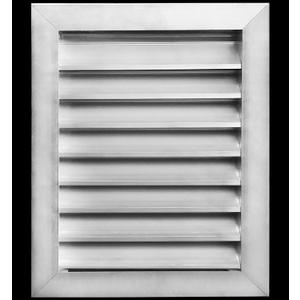 HVAC Premium 16"W x 18"H Aluminum Exterior Gable Louver Vent for Walls & Crawlspace - Weather-Resistant Air Grille with Screen Mesh - [Outer Dimensions 17.75"W x 19.75"H]