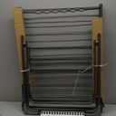 Bigzzia Clothes Drying Rack Foldable, 2-Level Large Laundry Drying Rack Collapsible, Stainless Steel Drying Rack Clothing for Indoor Outdoor, Easy to Fold, 33 Drying Rails, 142cm, Gray