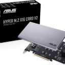 ASUS Hyper M.2 X16 PCIe 3.0 X4 Expansion Card V2 Supports 4 NVMe M.2 (2242/2260/2280/22110) Upto 128 Gbps for Intel VROC and AMD Ryzen Threadripper NVMe Raid