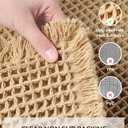 tchdio Waffle Bath Mat-Runner Rug, Super Absorbent Non Slip Bath Mats for Bathroom Machine Washable Long Rugs with Tassels, Bath Rugs for Bathroom Floor Beside Tub, 2' x 6' (Brown)