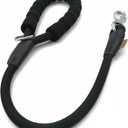 Dog Leash, Braided Rope Traction  Walking Training Lead for Medium/Large Dogs ((1/2") x 2FT, Black)