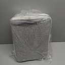 Bagnizer Storage Bins Large Fabric Storage Baskets for Shelves 3 Pack, Decorative Linen Closet Baskets with Handles for Organizing, Shelf, Clothes, Home, Office, 15x11x9.5Inches (Grey&White)