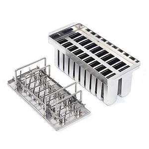 Stainless Steel Ice Cream Molds, 20 Packs Professional Round Head Grooved Ice Pop Molds, Metal Ice Lolly Ice Cream Mold Ice Cream Maker Mold Stick Holder, Single Cup Capacity 112g (20Pcs 112g)