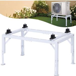 Adjustable Mini Split Ground Stand for 9000-36000 BTU Ductless Air Conditioners Heat Pumps, Heavy Duty AC Stand Mini Split Stand Condenser Stand, Max Load: 450LBS