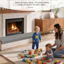 Fireplace Baby Proofing 80'', Soft Seat Hearth Cushion for Baby Proof, Grey