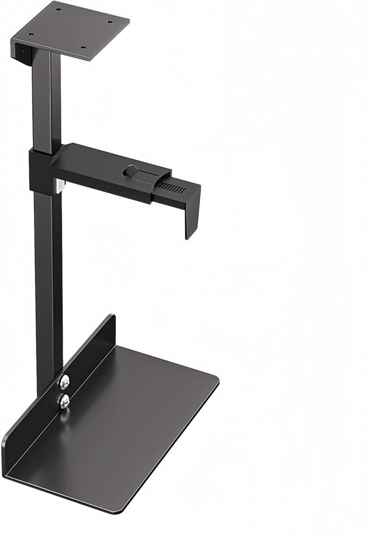 Under Desk and Wall Computer Mount, CPU Tower Holder Under Desk Mount Height & Width Adjustable, Computer Case Stand Holder Holds 46 lbs, PC Mount, Under Desk CPU Holder Mount, Black