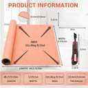 Professional Waterproof,3.3ft X 49.21ft(162.4 Sq Ft)，Membrane 25.6mil,for Shower,Kitchen,Saunas and Wet Areas,auna Bathroom Walls Tile Underlayment