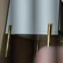 Vabches Nightstand with Built-in Charging Station, White Mid Century Modern Nightstand for Bedroom, Stylish End Tables for Lamps, Books