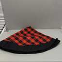 Black and White Buffalo Plaid Check Christmas Tree Skirt 48 inches, Country Xmas Tree Decorations Tree Skirts Double Layers Holiday Ornaments