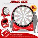 Inflatable Soccer Dart Board, Giant Kick Darts,Indoor Outdoor Lawn Yard Games for Kids Adults Family, Big Jumbo Carnival Games for Party | 6ft Dart Boards with Pump Accessories, Red