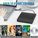 External DVD Drive,USB 3.0 and Type-C CD DVD Disc Reader Writer Burner Player,Slim and Portable CD DVD +/-RW Optical Drive for PC Laptop Desktop MacBook Mac Windows 7/8.1/10/11 Linux OS Apple