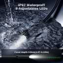 50FT Borescope Camera with Light, 4.3 Endoscope with 8 Adjust Lights, 1080P Inspection Camera with Semi-Rigid Cable, IP67 Waterproof Bore Scope for HVAC Inspection, Cool Gadgets for Men