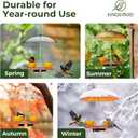 Kingsyard Oriole Bird Feeders for Outdoors Hanging, Double-Cup Jelly Platform Bird Feeder with Pegs for Orange Halves, Weather Protective Dome, Great for Attracting Orioles